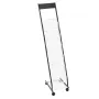 Brochure Display Rack, Narrow 6-Tier Magazine Literature Display Stand with Wheels, Metal Floor Standing Magazine Rack, Movable 