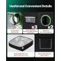 VEVOR Indoor Grow Tent, 100 x 100 x 200 cm, 600D High Reflective Mylar, Indoor Plant Tent with Observation Window, Floor Tray & 