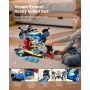 VEVOR Motorcycle Engine Toy, 25 Pieces, Motorcycle Mechanic Toy with Removable Parts, Lights & Sounds, Simulated Riding & Track 