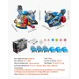 VEVOR Motorcycle Engine Toy, 25 Pieces, Motorcycle Mechanic Toy with Removable Parts, Lights & Sounds, Simulated Riding & Track 
