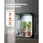 VEVOR indendørs vækstteltsæt, 150 x 150 x 200 cm, indendørs plantetelt med fuldt spektrum LED-dyrkningslys og