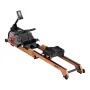 Water Rowing Machine, 6-Level Quiet Resistance, Wooden Foldable Rower Machine with 14L Water Tank & LCD Monitor, Bluetooth App C