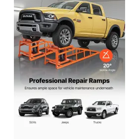 VEVOR Hydraulic Car Ramps, 2 PCS 5T 11000 lbs, 270-360 mm Lift Height, Heavy Duty Hydraulic Vehicle Ramps, Portable Car Lifts fo