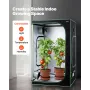 VEVOR Indoor Grow Tent, 120 x 120 x 200 cm, 600D High Reflective Mylar, Indoor Plant Tent with Observation Window, Floor Tray & 
