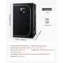 Indoor Grow Tent, 120 x 120 x 200 cm, 600D High Reflective Mylar, Indoor Plant Tent with Observation Window, Floor Tray & Zipper