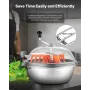 Bud Leaf Bowl Trimmer, 490 mm Manual Bud Trimmer, with Sharp Stainless Steel Blades, Visual Cutting, Wet & Dry Hydroponic Cuttin