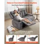 Loveseat Recliner Sofa, Power Reclining Couch with Heating and Massage, Soft Velvet Electric Recliner Sofa with USB Ports, Cup H