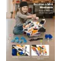 Motorcycle Engine Toy, 25 Pieces, Motorcycle Mechanic Toy with Removable Parts, Lights & Sounds, Simulated Riding & Track Racing