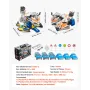 Motorcycle Engine Toy, 25 Pieces, Motorcycle Mechanic Toy with Removable Parts, Lights & Sounds, Simulated Riding & Track Racing
