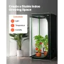 VEVOR Indoor Grow Tent, 80 x 80 x 180 cm, 600D High Reflective Mylar, Indoor Plant Tent with Observation Window, Floor Tray & Zi