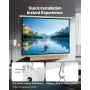 Motorized Projector Screen, 3048 mm 4:3 1080 HD Electric Projector Screen, Wall Mounted Projection Dispaly Projector with Remote
