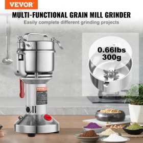 300g Commercial Spice Grinder Electric Grain Mill Grinder High Speed