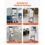Brochure Display Rack, 20 Pockets Magazine Literature Display Stand, Portable Floor Standing Magazine Rack, Metal Newspaper Cata