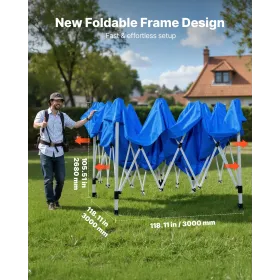 VEVOR bærbart malerkabinetelt, 2930 x 2930 x 1810 mm bærbart garagespraytelt, vandtæt sprøjtekabine med foldbart stel