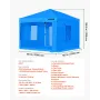 Portable Paint Booth Tent, 2930 x 2930 x 1810mm Portable Garage Spray Tent, Waterproof Spray Booth with Foldable Frame Design & 
