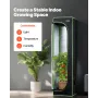 VEVOR Indoor Grow Tent, 40 x 40 x 160 cm, 600D High Reflective Mylar, Indoor Plant Tent with Observation Window, Floor Tray & Zi