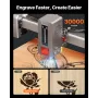 VEVOR Laser Engraver, 20W, Laser Engraving and Cutting Machine with Enclosure Camera, Laser Cutter, 400 x 400 mm Working Area, 3