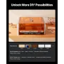Laser Engraver, 20W, Laser Engraving and Cutting Machine with Enclosure Camera, Laser Cutter, 400 x 400 mm Working Area, 30000 m
