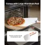 Pizza Stone, 381 mm Round Cordierite Pizza Stone, Extra Large Baking-Stone with Aluminum Peel, 17 mm Thickness Heat-Resistant Co
