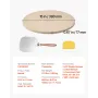 VEVOR Pizza Stone, 381 mm Round Cordierite Pizza Stone, Extra Large Baking-Stone with Aluminum Peel, 17 mm Thickness Heat-Resist
