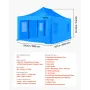 Portable Paint Booth Tent, 5870 x 3980 x 1780mm Portable Garage Spray Tent, Waterproof Spray Booth with Foldable Frame Design & 