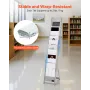 Brochure Display Rack, 10 Pockets Magazine Literature Display Stand, Portable Floor Standing Magazine Rack, Metal Newspaper Cata