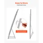 Brochure Display Rack, 10 Pockets Magazine Literature Display Stand, Portable Floor Standing Magazine Rack, Metal Newspaper Cata
