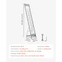 Brochure Display Rack, 10 Pockets Magazine Literature Display Stand, Portable Floor Standing Magazine Rack, Metal Newspaper Cata