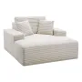 Chaise Lounge Chair, 1380 mm Boneless Chaise Lounge Indoor, Modern Upholstered Oversized Reading Chair with Throw Pillows & Armr