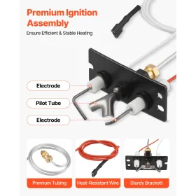 VEVOR Gas Pilot Samling, OE 2090-012, 2198-012, SRV2090-012 Pejs Gas Pilot Samling, Naturgas Ignition Erstatning, Fit