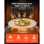 VEVOR Pizza Stone, 406 mm Round Cordierite Pizza Stone, Extra Large Baking-Stone with a Durable Stand, 17 mm Thickness Heat-Resi