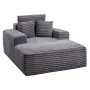 Chaise Lounge Chair, 1380 mm Boneless Chaise Lounge Indoor, Modern Upholstered Oversized Reading Chair with Throw Pillows & Armr
