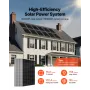 4800W 48V Complete Solar Power Kit, 12*400W Monocrystalline Solar Panels + 51.2V 300Ah LiFePO₄ Battery + 2PCS 5000W Hybrid Inver