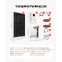 4800W 48V Complete Solar Power Kit, 12*400W Monocrystalline Solar Panels + 51.2V 300Ah LiFePO₄ Battery + 2PCS 5000W Hybrid Inver