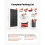 400W 12V komplet solenergisæt, 2STK 200W monokrystallinske