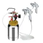 Spray Paint Pressure Pot Tank, 2L/0.5gal Lightweight Air Paint Pressure Pot, 1.8mm Nozzle Spray Paint Gun 3m Hoses for Home Deco