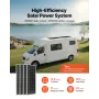 400W 12V Complete Solar Power Kit, 4*100W Monocrystalline Solar Panels + 12.8V 200Ah LiFePO₄ Battery + 40A MPPT Charge Controlle