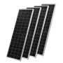 VEVOR 400W 12V komplet solenergisæt, 4*100W monokrystallinske solpaneler + 12,8V 200Ah LiFePO₄-batteri + 40A MPPT Charge Con
