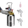 Spray Paint Pressure Pot Tank, 2L/0.5gal Lightweight Air Paint Pressure Pot, 1.8mm Nozzle Spray Paint Gun 3m Hoses for Home Deco