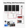 800W 12V komplet solenergisæt, 4*200W monokrystallinske