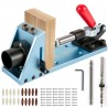 Pocket Hole Jig Kit, M4 Adjustable & Easy to Use Joinery Woodworking System, Aluminum Punch Locator, Wood Guides Joint Angle