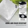 Clear Vinyl Tarp 3 x 4 m Clear Vinyl Patio Enclosure with Grommets