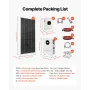 VEVOR 2400W 48V Complete Solar Power Kit, 12PCS 200W Monocrystalline Solar Panels + 51.2V 100Ah LiFePO₄ Battery + 48V 5000W Hybr