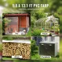 Clear Vinyl Tarp 3 x 4 m Clear Vinyl Patio Enclosure with Grommets
