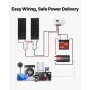 200W 12V Complete Solar Power Kit, 2PCS 100W Monocrystalline Solar Panels + 12.8V 50Ah LiFePO₄ Battery + 40A Charge Controller +