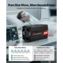 4000W Power Inverter, 12V DC til 230V AC Pure Sine Wave