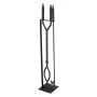 Fireplace Tool Set, 3 PCS Fire Tool Set and Holder with Stand, Tongs, Fire Place Poker, Wrought Iron Fireplace Accessories for C