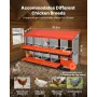 2 Tiers Chicken Nesting Boxes, 10 Compartments, Metal Egg Laying Boxes with Protective Collection Lids, Roll Out Nesting Box, Ea
