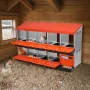 VEVOR 2 Tiers Chicken Nesting Boxes, 10 Compartments, Metal Egg Laying Boxes with Protective Collection Lids, Roll Out Nesting B