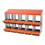 VEVOR 2 Tiers Chicken Nesting Boxes, 10 Compartments, Metal Egg Laying Boxes with Protective Collection Lids, Roll Out Nesting B
